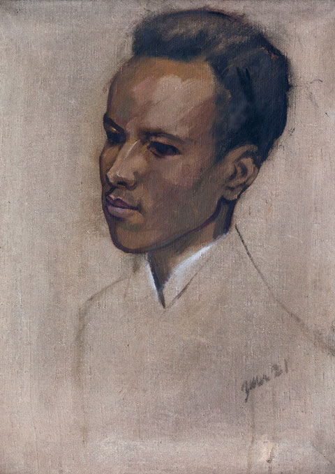 Portrait of the Somali instructor Mohammed Nuur, unknown artist, 1921