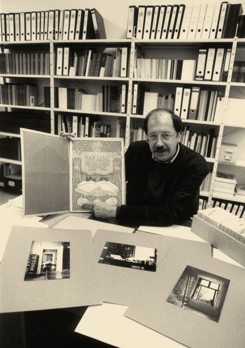 Eckart Krause in his library, 1993