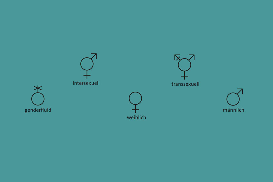 A few symbols for various gender types.