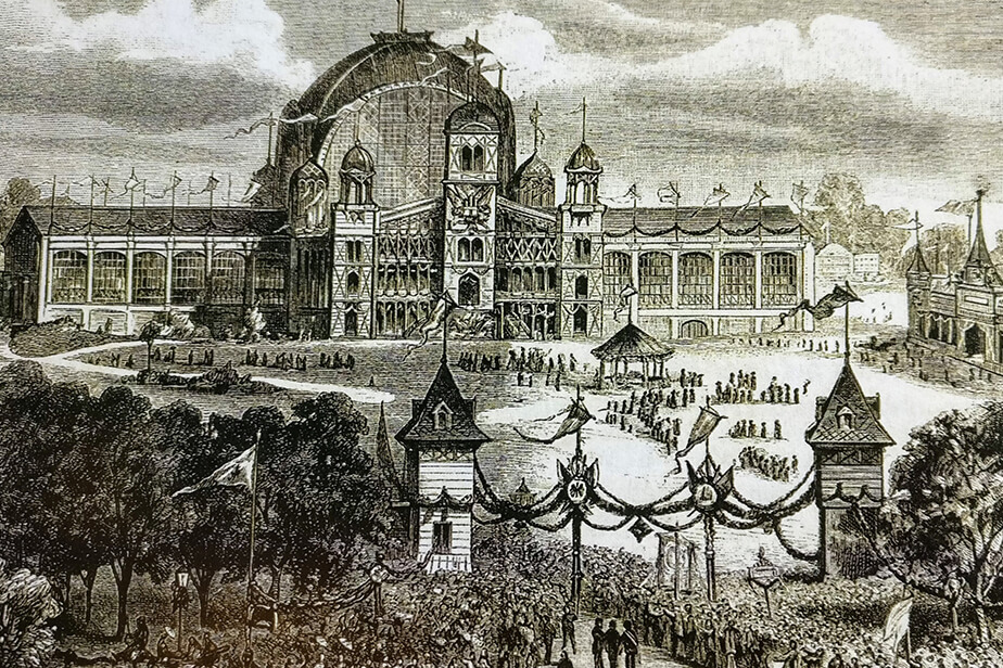 Historical image of the exhibition hall.